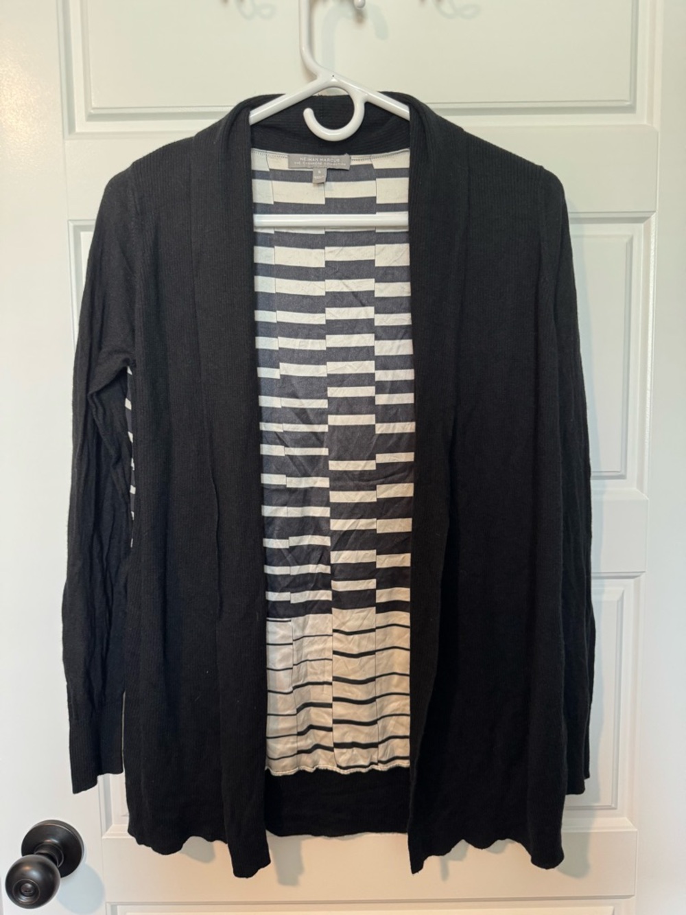 Neiman Marcus Cashmere Collection Silk/Cashmere/Wool Blend Cardigan, Size Small